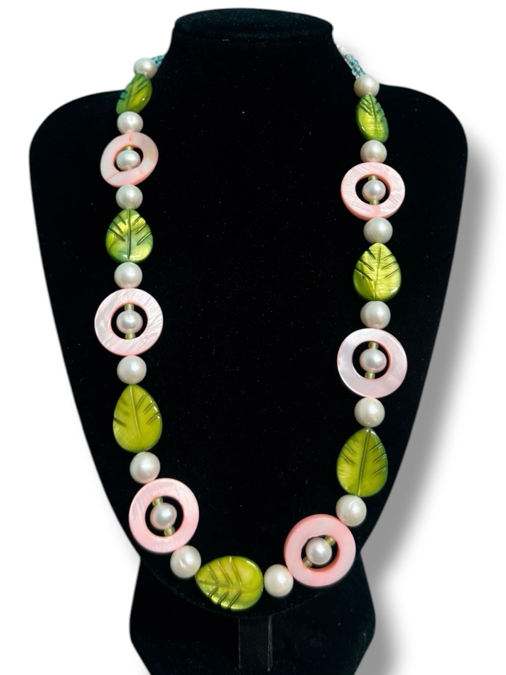 Antica Murrina Veneziana Murano Glass Bead Necklace Italian Art Glass Signed